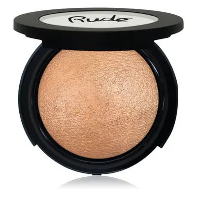 Rude Cosmetics Baked Highlighter kompakt púderes élénkítő arcra árnyalat Pixie Dust 10 g