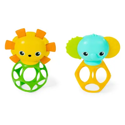 Bright Starts Soother Pals™ Easy-Grasp játék rágókával 3 m+ 2 db