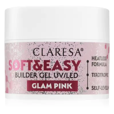 Claresa Soft&Easy Builder Gel alaplakk körmökre árnyalat Glam Pink 12 g