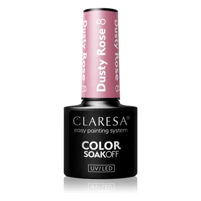 Claresa SoakOff UV/LED Color Dusty Rose géles körömlakk árnyalat 8 5 g