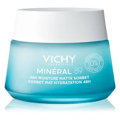 Vichy Minéral 89 Moisture Matte Sorbet szorbet krém kombinált és zsíros bőrre parfümmentes 50 ml