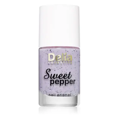 Delia Cosmetics Sweet Pepper Black Particles körömlakk árnyalat 04 Lavender 11 ml