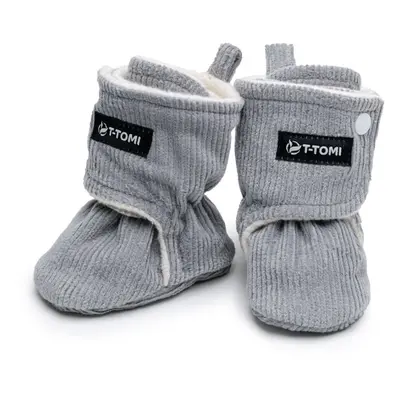 T-TOMI Booties Grey babacipő 3-6 months Warm 1 pár