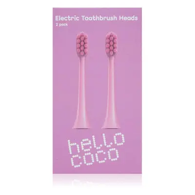 Hello Coco Electric Toothbrush Heads Pink csere fejek a fogkeféhez 2 db