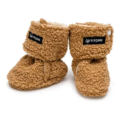 T-TOMI TEDDY Booties Brown babacipő 6-9 months 1 db