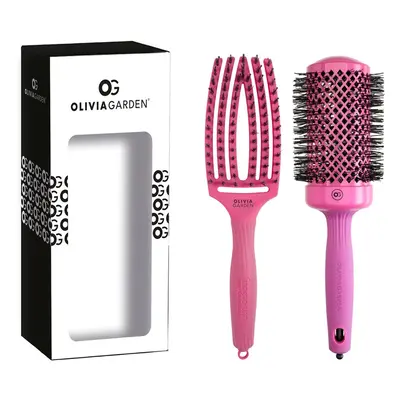 Olivia Garden Hot Pink Set ajándékszett a hajformázáshoz, melyhez magas hőfokot használunk