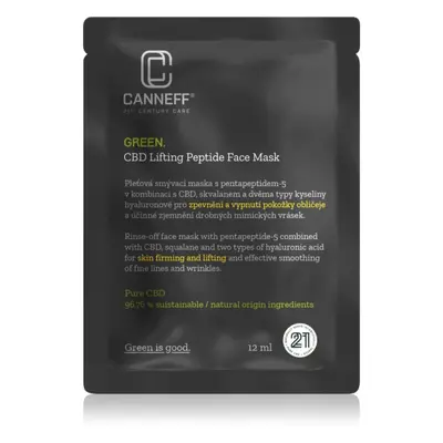 Canneff Green CBD Lifting Peptide Face Mask kisimító és feszesítő maszk peptidekkel 12 ml