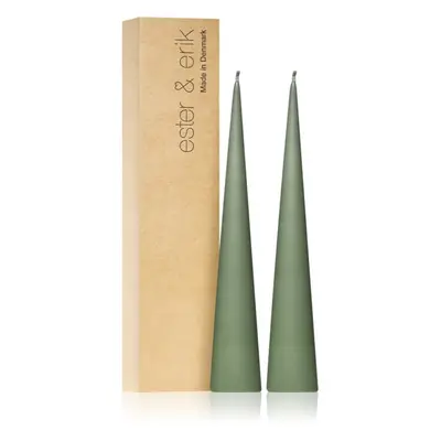 ester & erik cone candles green soil (no. 70) gyertya 2x25 cm