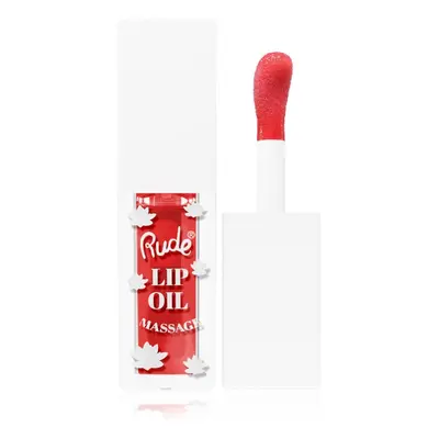 Rude Cosmetics Lip Oil Massage ajak olaj hidratáló hatással árnyalat Chillaxin’ Cherry 4 ml