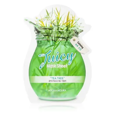 Holika Holika Juicy Mask Sheet Tea Tree arcmaszk a pattanásos bőr hibáira 20 ml