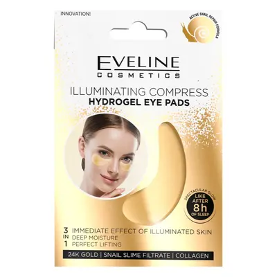 Eveline Cosmetics Gold Illuminating Compress hidrogél maszk a szem körül csigakivonattal 2 db