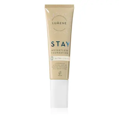 Lumene Stay Weightless mattító folyékony alapozó SPF 30 árnyalat 0 Ultra Light 30 ml