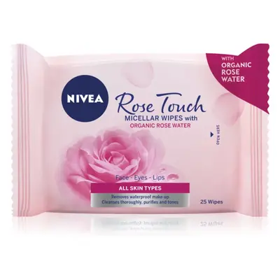 NIVEA MicellAir Rose Touch tisztító micellás kendőcskék az arcra 25 db