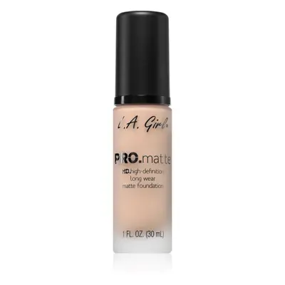 L.A. Girl Cosmetics PRO. Matte HD tartós alapozó matt hatással árnyalat Natural 30 ml