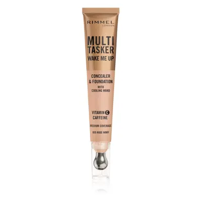 Rimmel Multi-Tasker Wake Me Up alapozó és korrektor az élénk bőrért árnyalat 25 Rose Ivory 20 ml