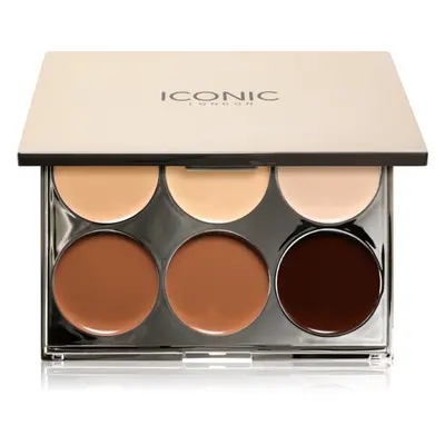 ICONIC London Multi-Use Sculpting Palette multifunkciós arc paletta az arcra 6x2 g