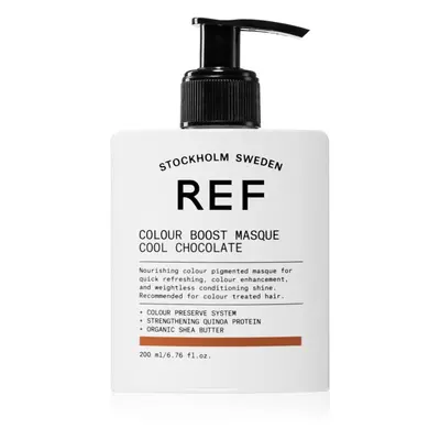 REF Colour Boost Masque gyengéd tápláló maszk tartós színes pigmentekkel COOL CHOCOLATE 200 ml