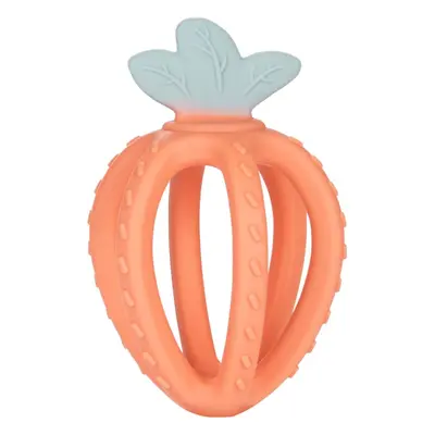 Canpol babies Silicone Sensory Teether Strawberry Orange rágóka Orange 3m+ 1 db