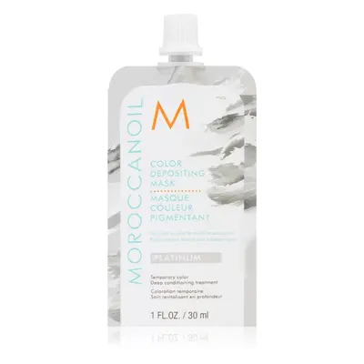 Moroccanoil Color Depositing gyengéd tápláló maszk tartós színes pigmentekkel Platinum 30 ml