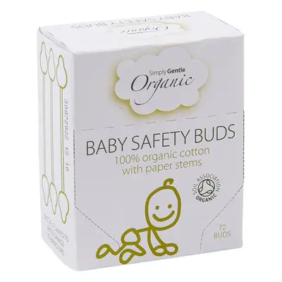 Simply Gentle Organic Baby Safety Buds fültisztítók újszülötteknek és kisgyermekeknek 72 db