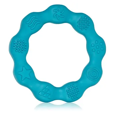 BabyOno Be Active Silicone Teether Ring rágóka Blue 1 db