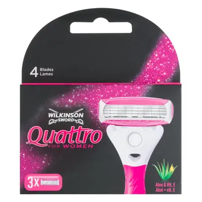 Wilkinson Sword Quattro for Women Aloe & Vit. E tartalék pengék 3 db