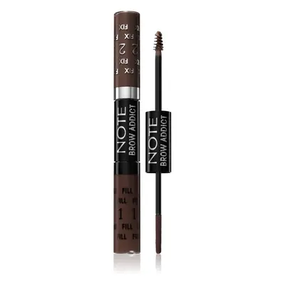 Note Cosmetique Brow Addict szemöldök korrekciós gél árnyalat 03 Dark Brown 2x5 ml