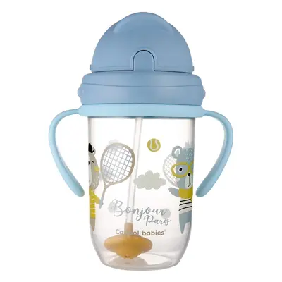 Canpol babies Bonjour Paris Cup bögre szívószállal Blue 270 ml