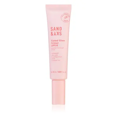 Sand & Sky Tinted Glow Primer SPF 30 védő és tonizáló folyadék arcra SPF 30 60 ml