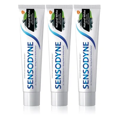 Sensodyne Natural White természetes fogkrém fluoriddal 3x75