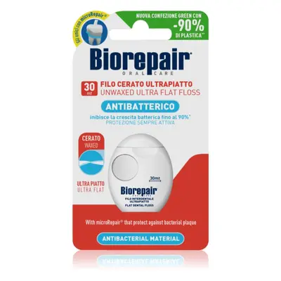 Biorepair Dental Floss Non-Waxed Ultra-Flat viaszmentes fogselyem érzékeny fogakra Red 30 m