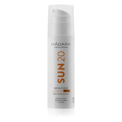 MÁDARA Sun 20 naptej arca és testre SPF 20 150 ml