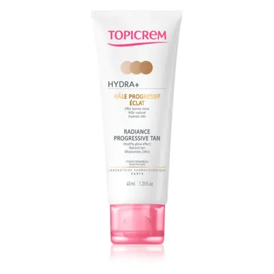 Topicrem UH FACE HYDRA+ Radiance Progressive Tan bőrvilágosító tonizáló krém 40 ml