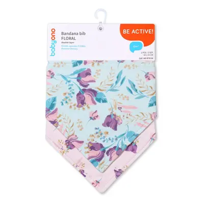 BabyOno Be Active Bandana Bib előke gyermekeknek születéstől kezdődően Floral 2 db