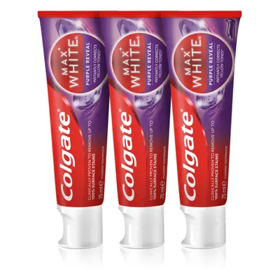 Colgate Max White Purple Reveal frissítő hatású fogkrém 3x75 ml