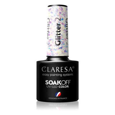 Claresa SoakOff UV/LED Color Glitter géles körömlakk árnyalat 2 5 g