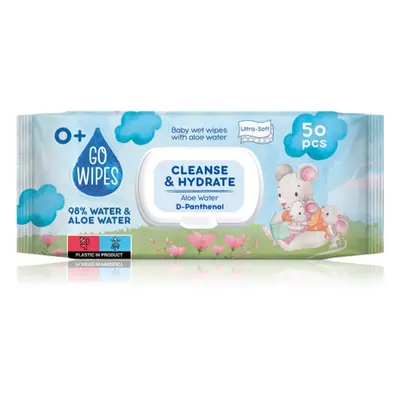 GoWipes Cleanse & Hydrate finom nedves törlőkendők gyermekeknek az érzékeny bőrre aloe vera 0+ 5