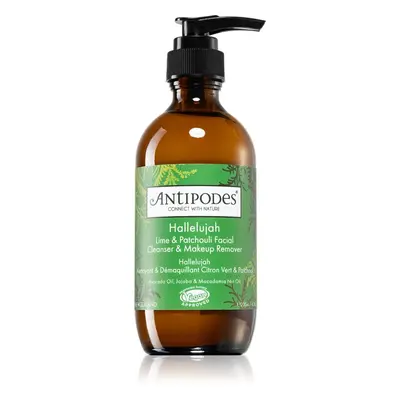 Antipodes Hallelujah Lime & Patchouli arctisztító és szemfestéklemosó gél az arcra 200 ml