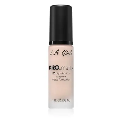 L.A. Girl Cosmetics PRO. Matte HD tartós alapozó matt hatással árnyalat Ivory 30 ml