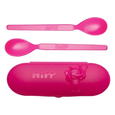 Hipp Spoons Set etetőkészlet utazásra Pink