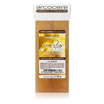 Arcocere Professional Wax Oro Puro Gold gyanta szőrtelenítéshez csillámporral utántöltő 100 ml