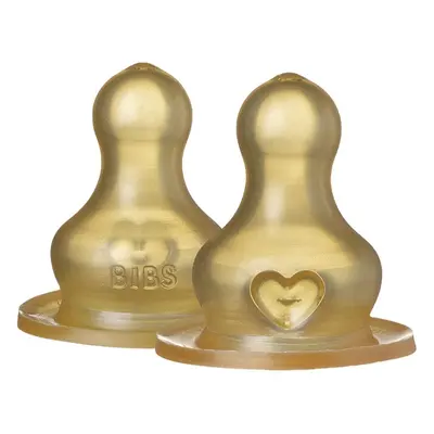 BIBS Baby Glass Bottle Latex Nipple etetőcumi Slow Flow 0+ months 2 db