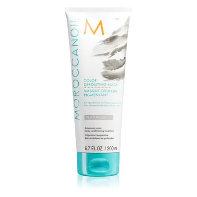 Moroccanoil Color Depositing gyengéd tápláló maszk tartós színes pigmentekkel Platinum 200 ml