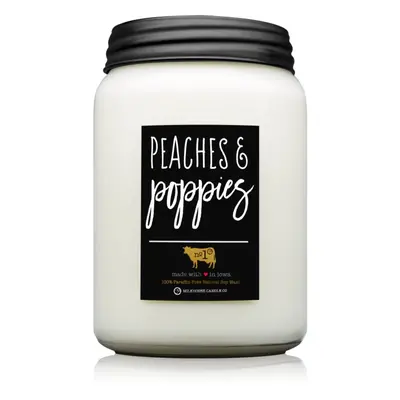 Milkhouse Candle Co. Farmhouse Peaches & Poppies illatgyertya Mason Jar 737 g