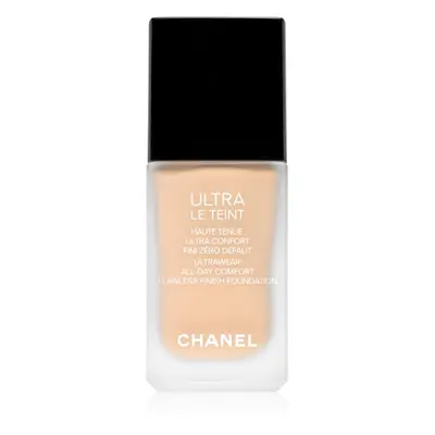 Chanel Ultra Le Teint Flawless Finish Foundation tartós matt alapozó egységesíti a bőrszín tónus