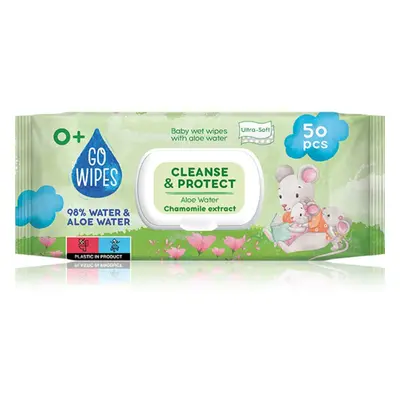 GoWipes Cleanse & Protect Chamomile extract finom nedves törlőkendők gyermekeknek aloe verával 5