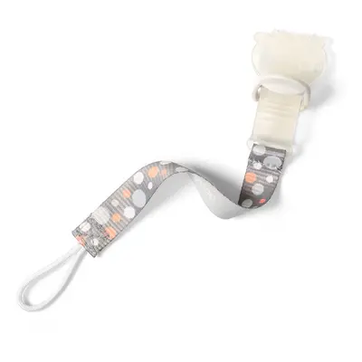 BabyOno Pacifier Holder cumitartó csipesz gyermekeknek születéstől kezdődően Grey/Orange 1 db