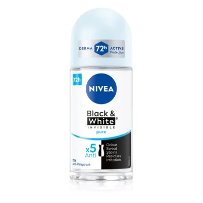 NIVEA Invisible Black & White Pure golyós dezodor roll-on 48h 50 ml