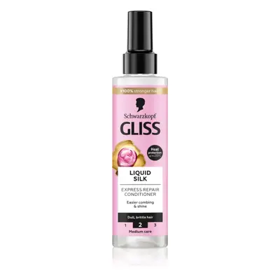 Schwarzkopf Gliss Liquid Silk öblítés nélküli kondicionáló az erős és fénylő hajért 200 ml