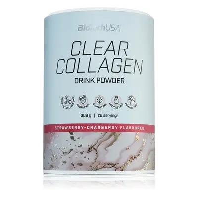 BioTechUSA Clear Collagen italpor kollagénnel íz Strawberry & Cranberry 308 g